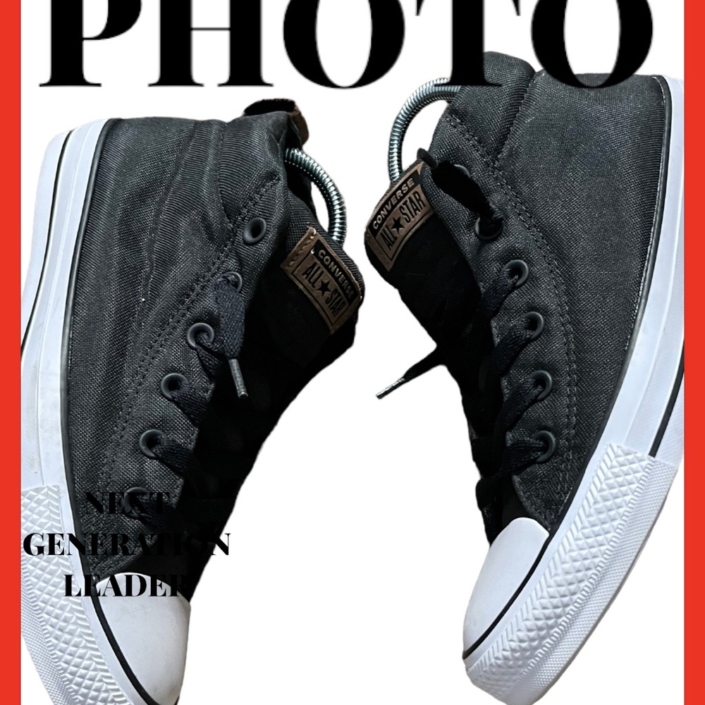 Rare*Converse all star gym shoes mens Size 7 high top - Picture 3 of 13